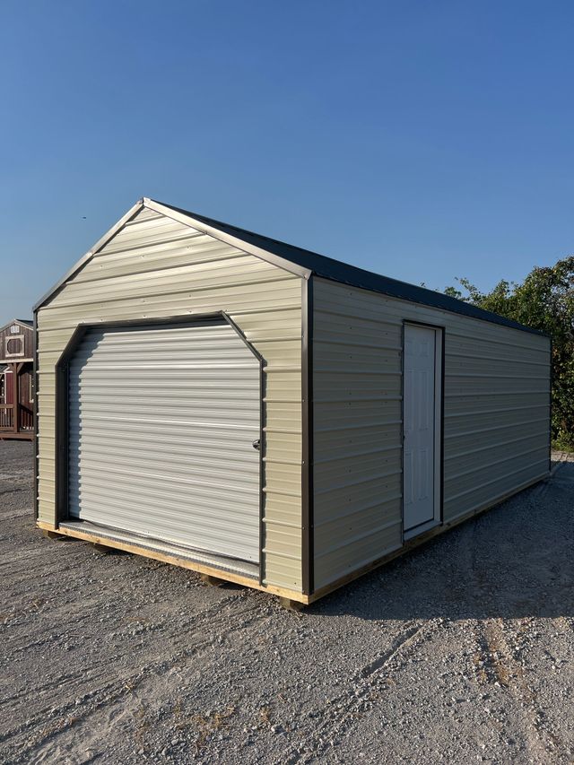 Explore our 12x24 Portable Garage in Light Stone and Burnished
